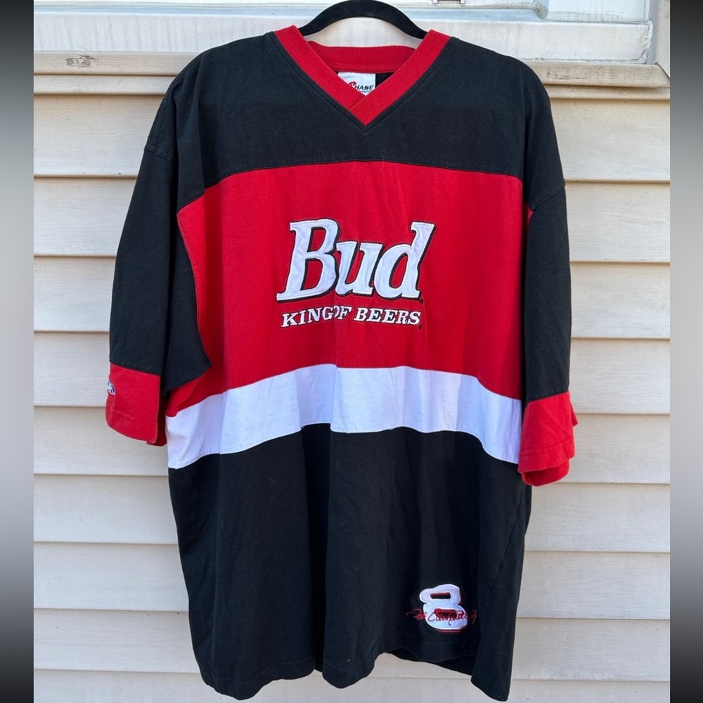 Vintage Dale Earnhardt Jr Budweiser King of Beers embroidered shirt 2X